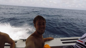 Diving on Magnetic Island - Sitting in a boat