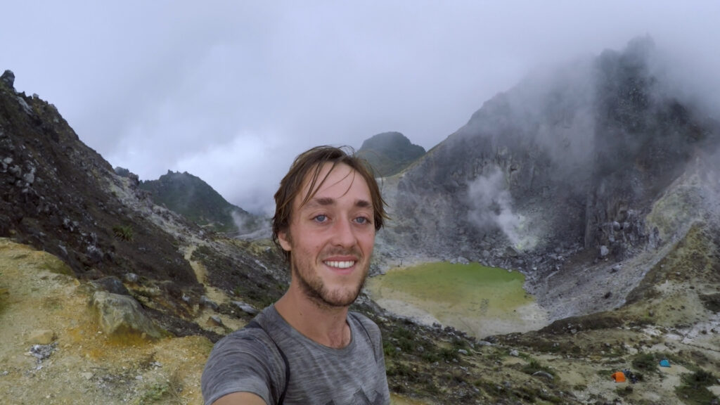 Thumbnail for vlog - Standing in front of an active volcano, Mount Sibayak in North Sumatra
