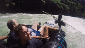 Thumbnail for vlog - rafting down a river in Sumatra - return to Bukit Lawang