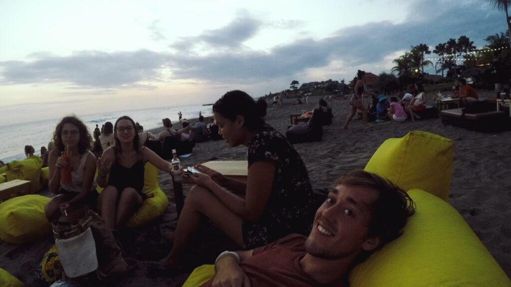 Thumbnail for vlog - drinking coconuts in Canggu Bali 