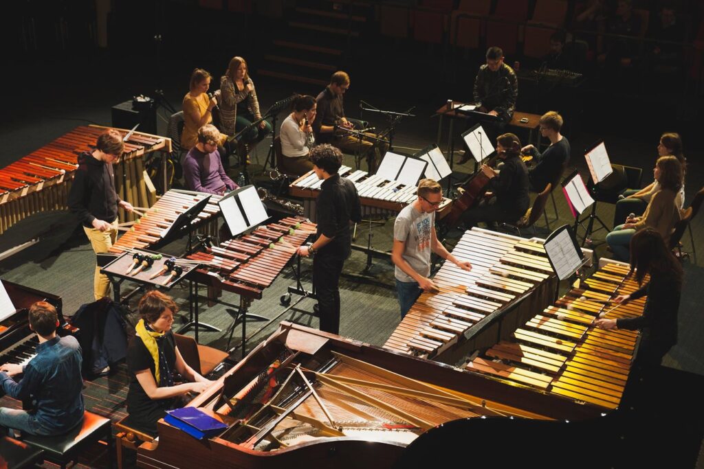 Music for 18 musicians at the LUCA School of Arts in Leuven 