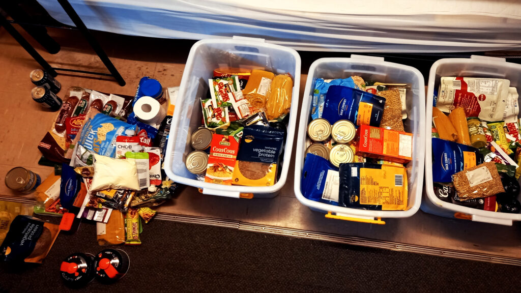 Preparing Food for our Hike