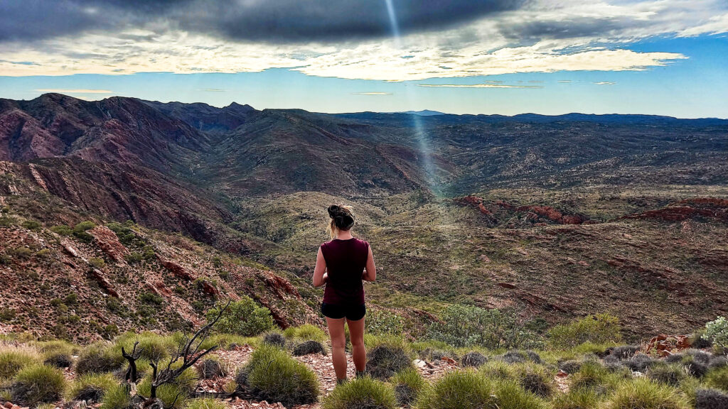 Jesse Leigh Morrison and the Razorback Ridge on the Larapinta Trail