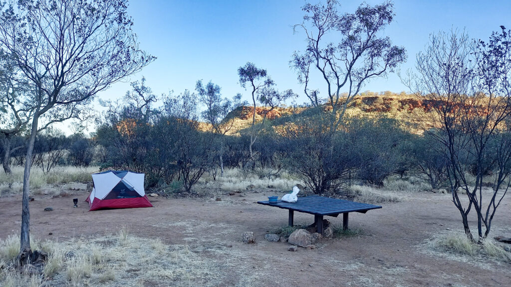 Campsite on the Larapinta Trail