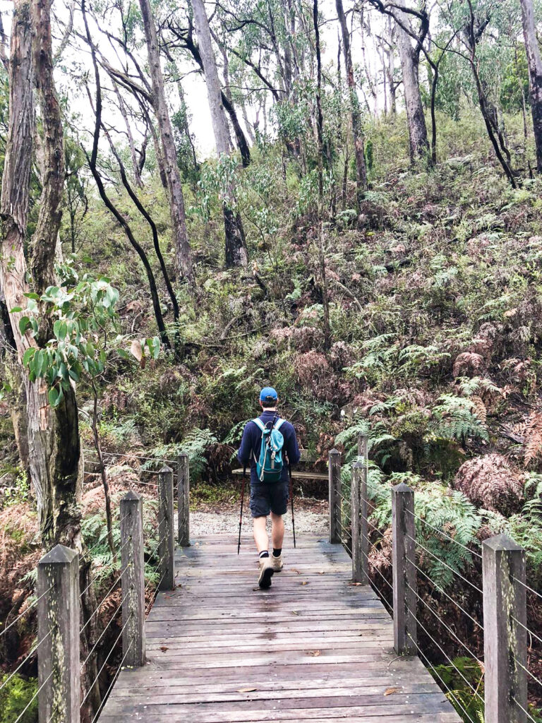 hiking in Adelaide, Yentl Doggen on a bridge