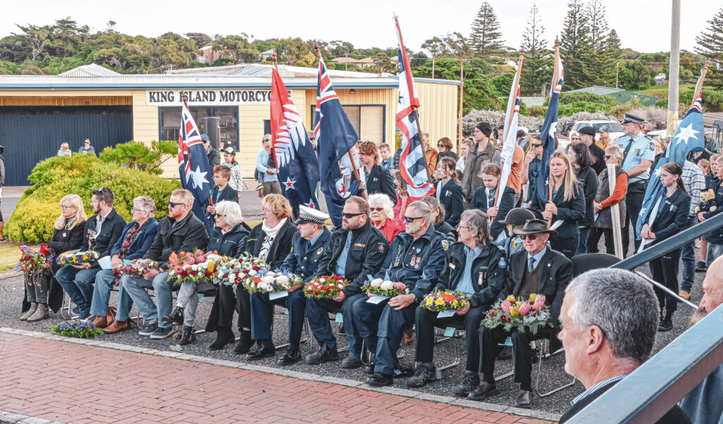 Picture of the ANZAC memorial service on King Island 
