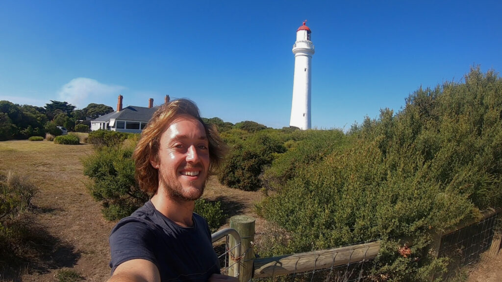 Round The Twist lighthouse in Victoria, Australia