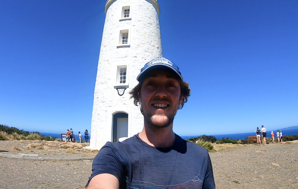 The Bruny lighthouse on Bruny Island in Tasmania