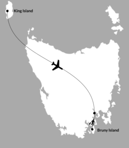 My travel itinerary in Tasmania, going from Hobart to Bruny Island 