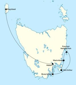 Travel itinerary for Tasmania - Maria Island to Port Arthur 