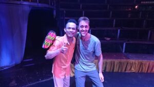 Meeting the composer of a local circus in Cambodia 