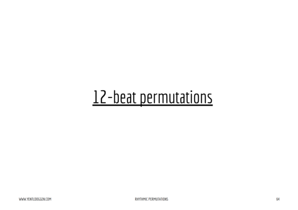 Title page for the 12-beat permutations