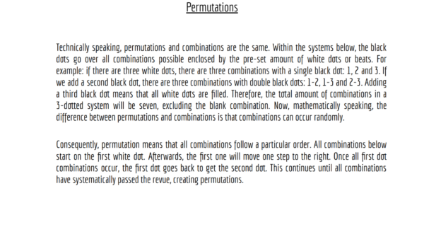 Excerpt out of my eBook, Rhythmic Permutations on how to use them 