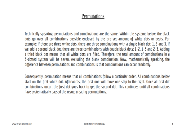 Excerpt out of my eBook, Rhythmic Permutations on how to use them 