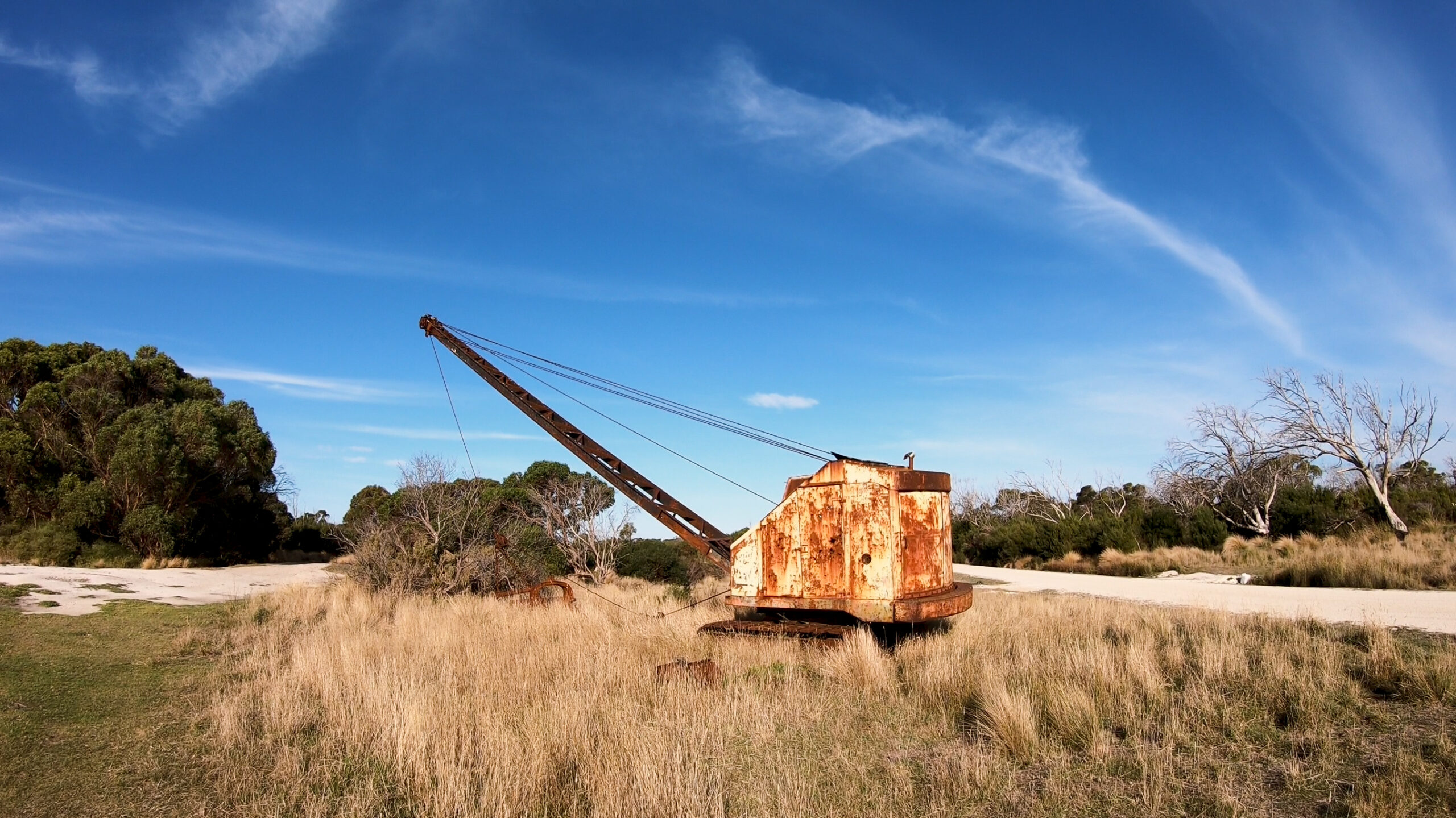 Piece of old farm work equipement on Flinders Island