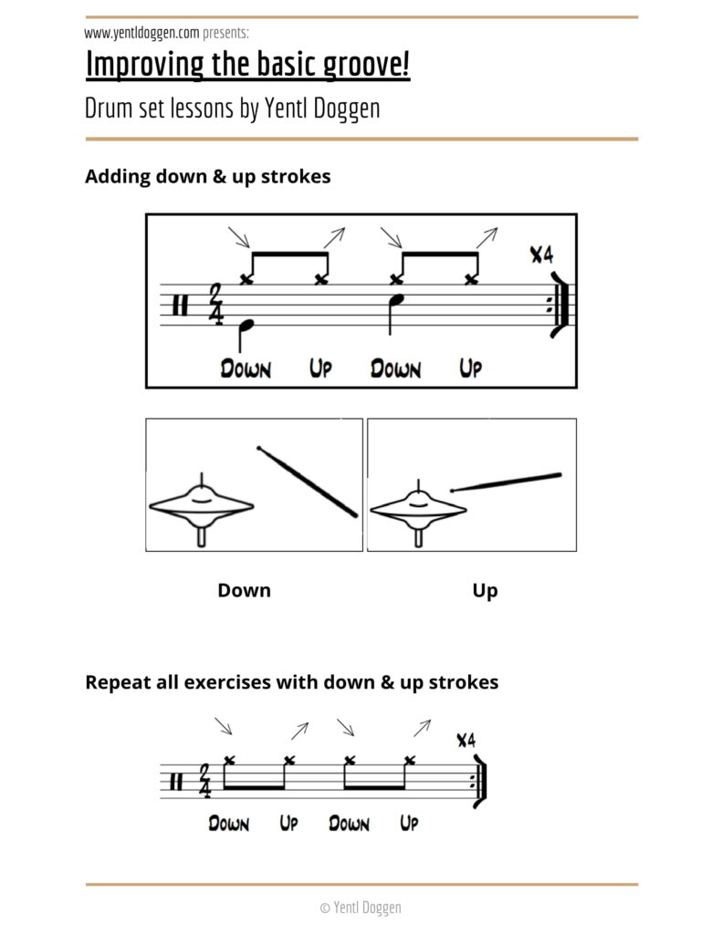 Improving your sound by playing the down-up motion - exercises