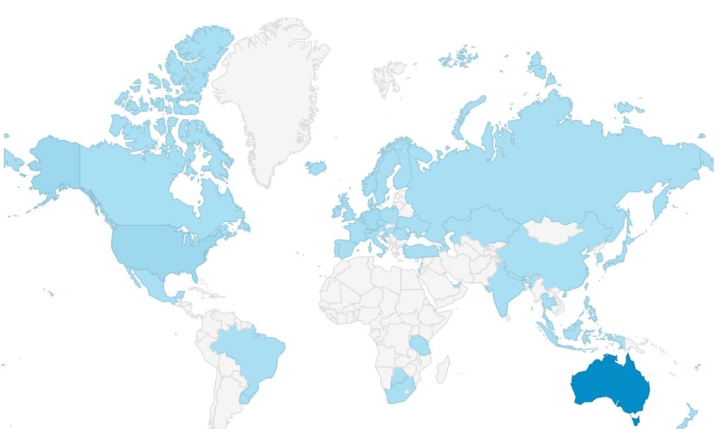 Users map of the world for my website
