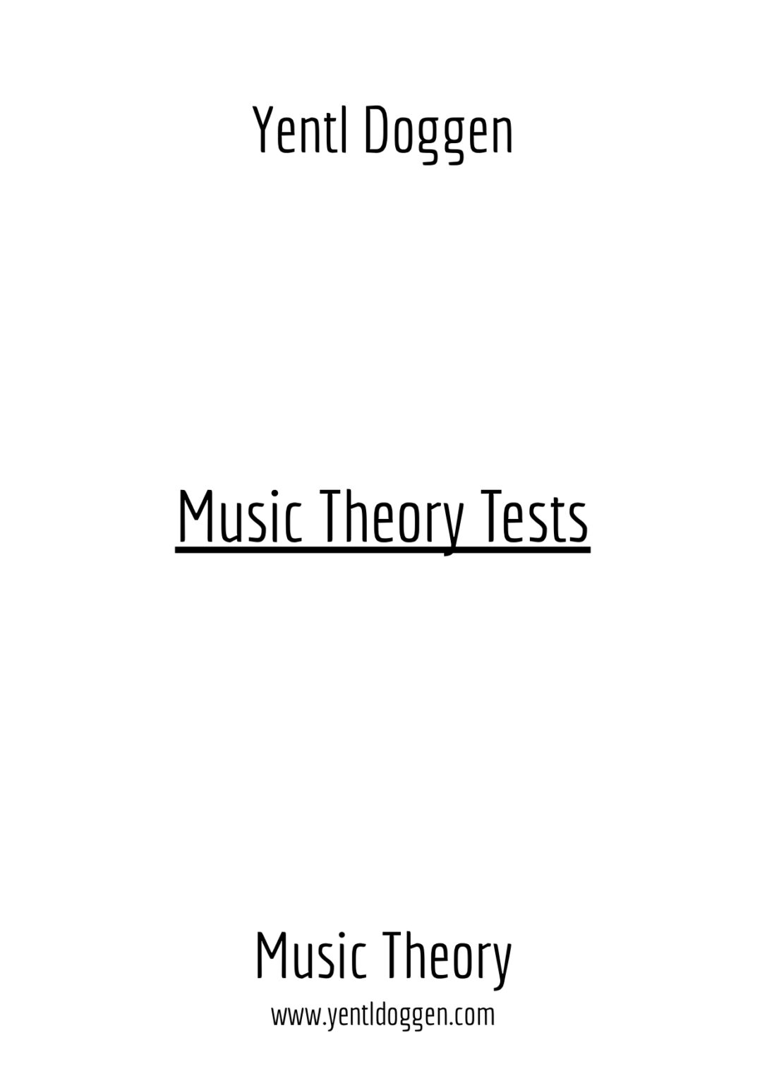 Music Theory tests (PDF) | Free download | Yentl Doggen