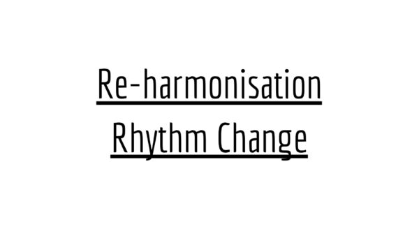 Re-harmonisation - Rhythm Change (C-Major) | Free download