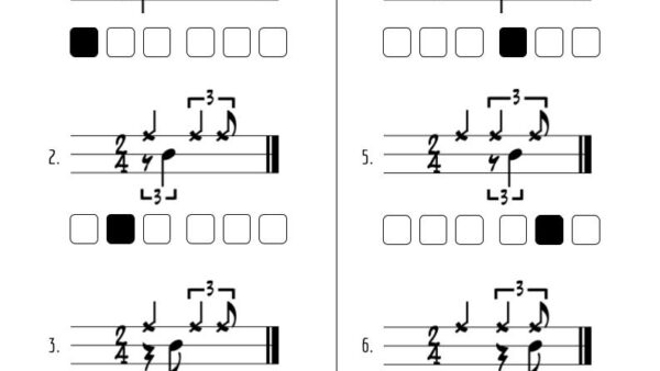 Jazz drumming independence exercises: Snare drum