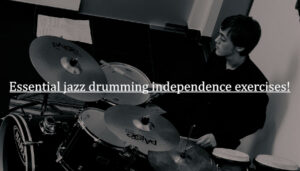 Thumbnail for the jazz-drum exercises - Yentl Doggen playing the drums in the background