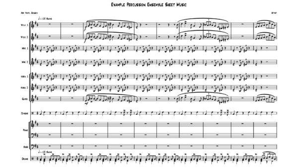 Example Percussion Ensemble sheet music