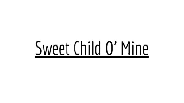 Sweet Child O' Mine - Guns N' Roses - Drum Transcription | PDF download
