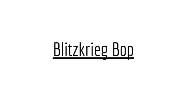 Blitzkrieg Bop - The Ramones - Drum Transcription | PDF Download