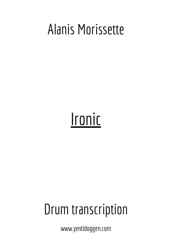 Ironic - Alanis Morissette - Drum Transcription | PDF download