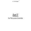 The frontpage for the percussion ensemble arrangement of Axel F