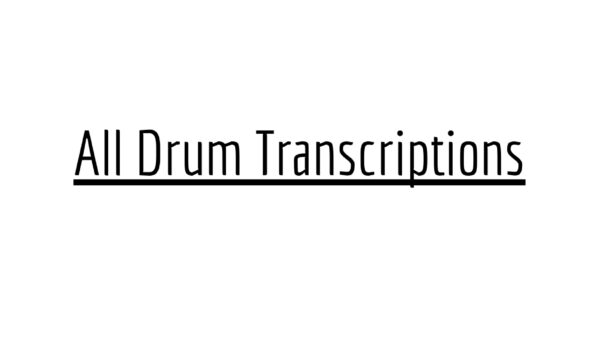 All drum transcriptions front page