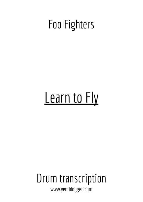 Learn to Fly | Foo Fighters | Drum Transcription | PDF