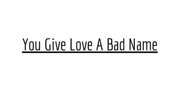 You Give Love A Bad Name - Bon Jovi - Drum Transcription | PDF download
