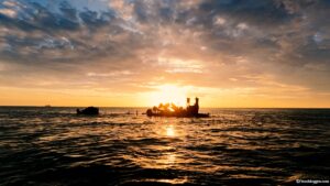 Tangalooma Shipwrecks with sunset
