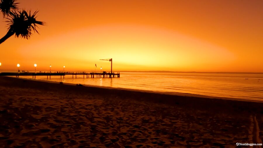 Sunset at the Tangalooma Jetty