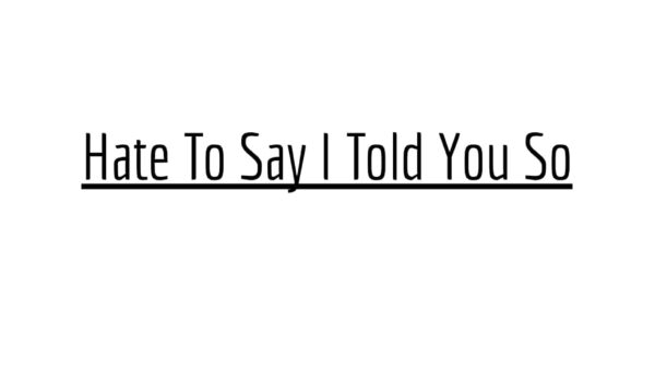 Hate To Say I Told You So | The Hives | Drum Transcription | PDF
