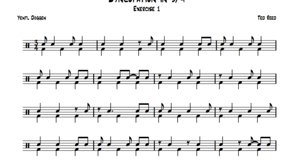 Syncopation Example in 3/4 (Ted Reed)