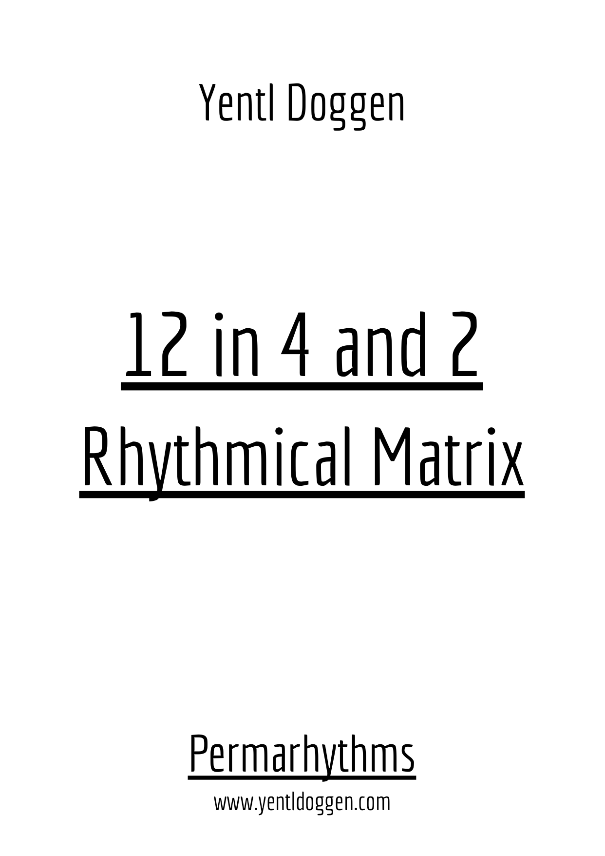 12 in 4 and 2 Rhythmical Matrix PDF download