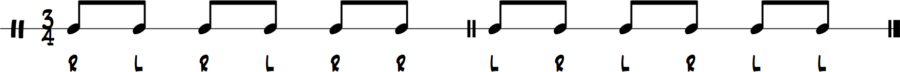 Paradiddle in 3