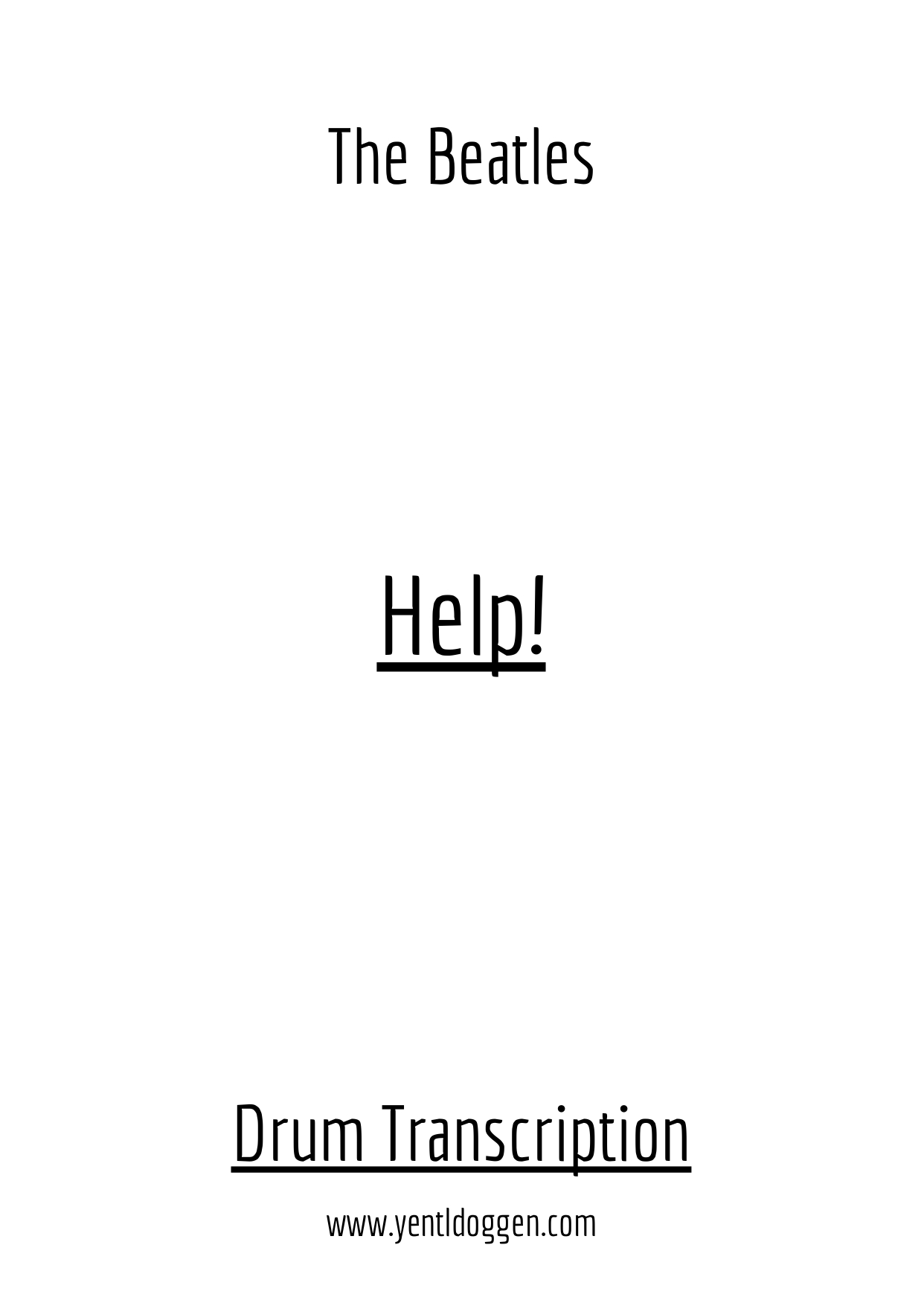 Help! - The Beatles - Drum Transcription PDF download